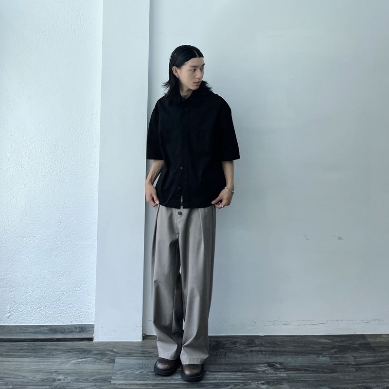 Black Line Structure Shirt