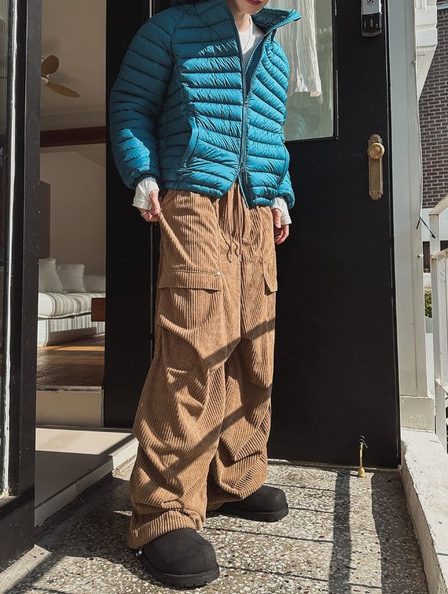Melty Rivet Corduroy Wide Pants