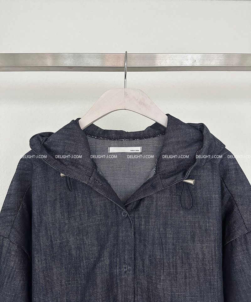 Cropped Hooded Shirt Jacket