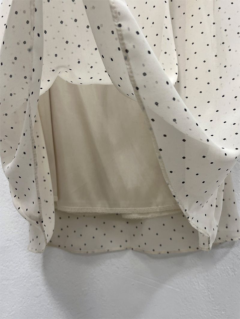 DOT MIDI CHIFFON SKIRT (2C)