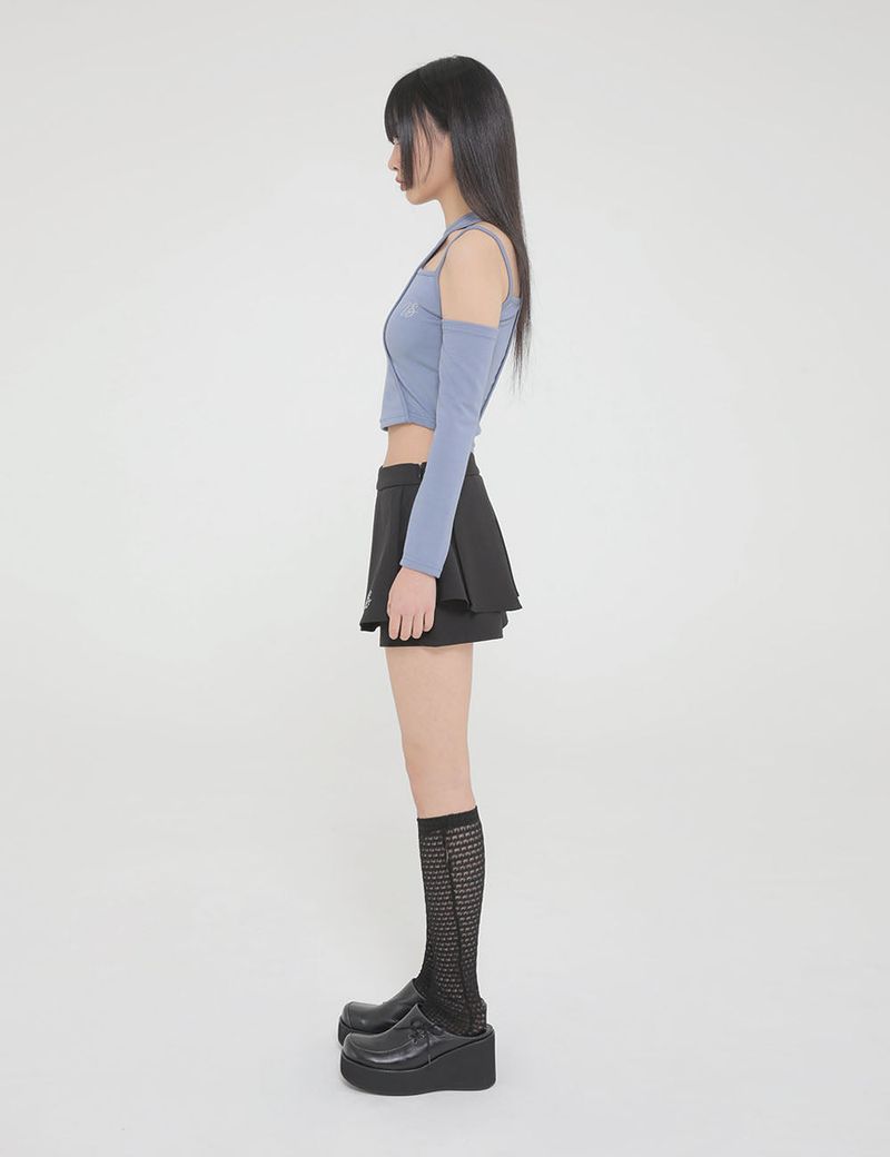 TULIP PANTS SKIRT(BLACK)