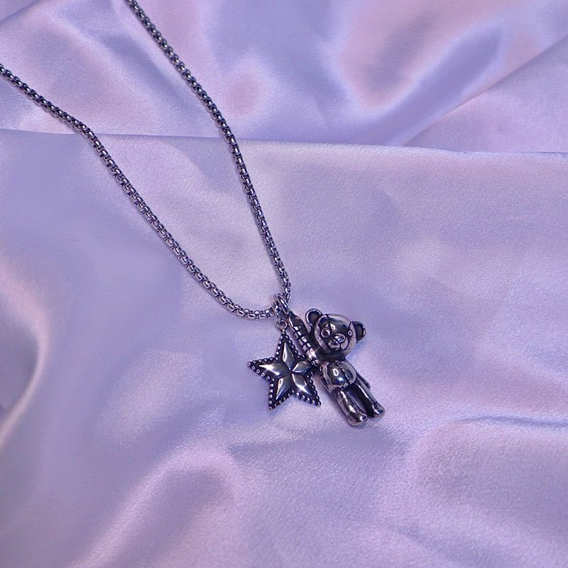 Teddy Bear Star Necklace
