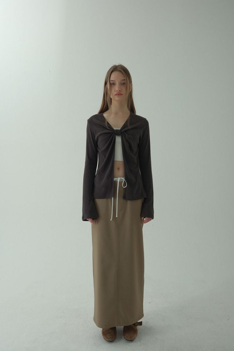 TWIST PEARL KNIT_CHARCOAL