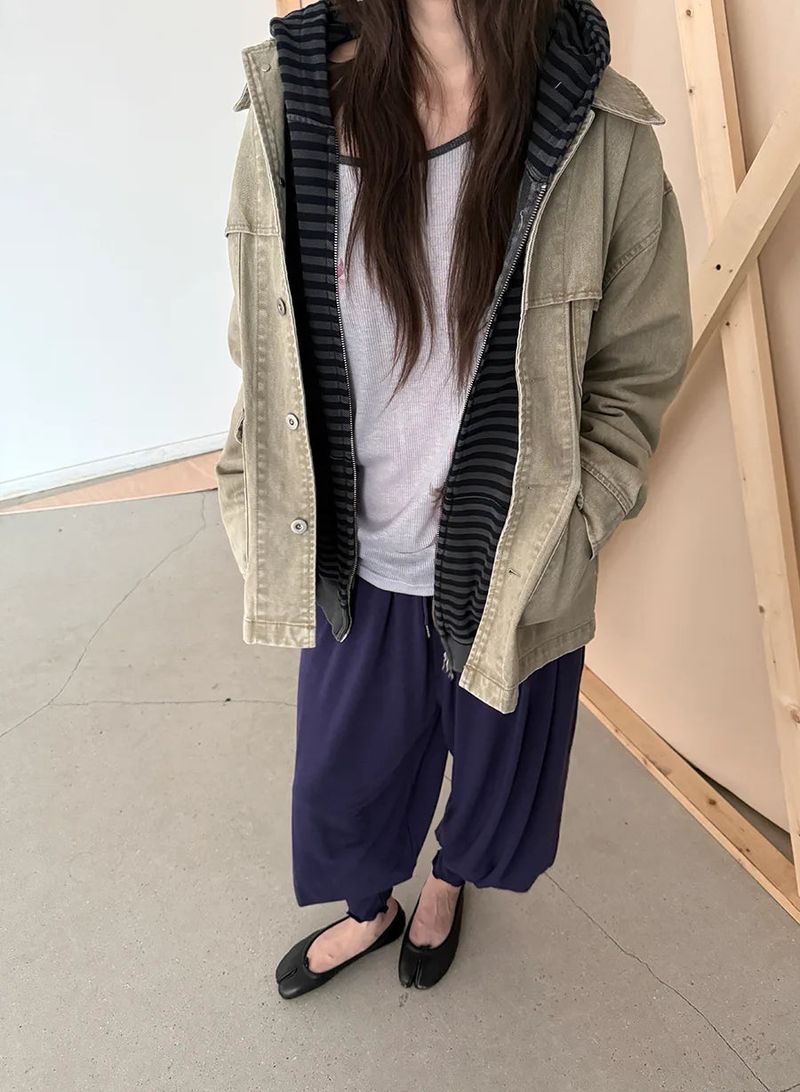 vintage washing work jacket