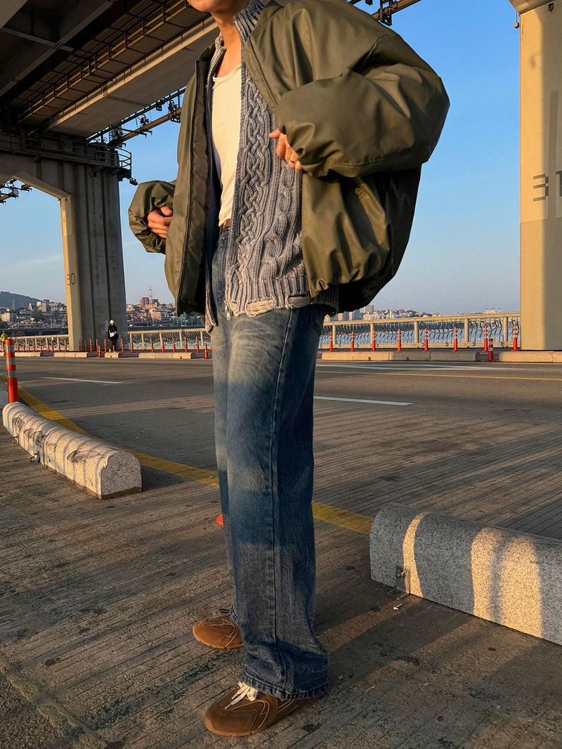 2 Low Leather Bomber MA-1 Jumper (2color)