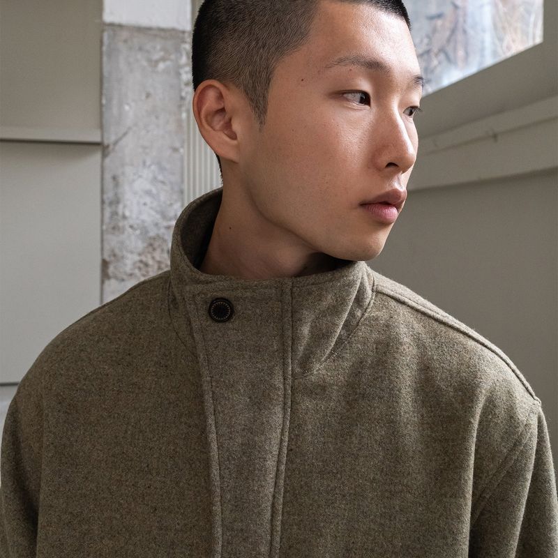 Machete wool blouson / Taupe melange
