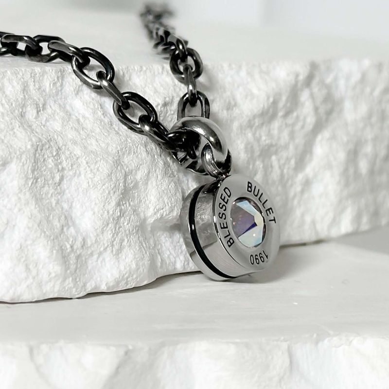 BLESSED BULLET（ブレスドブレット）の「SS-Bullet Back Necklace_Black silver_RAINBOW（Accessories）」