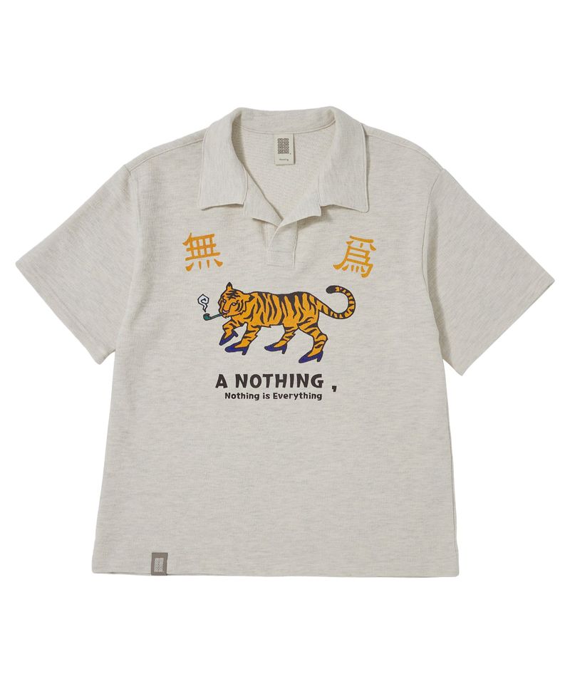 MU-WI PIN-KNIT 1/2 COLLAR-TEE (Oatmeal)