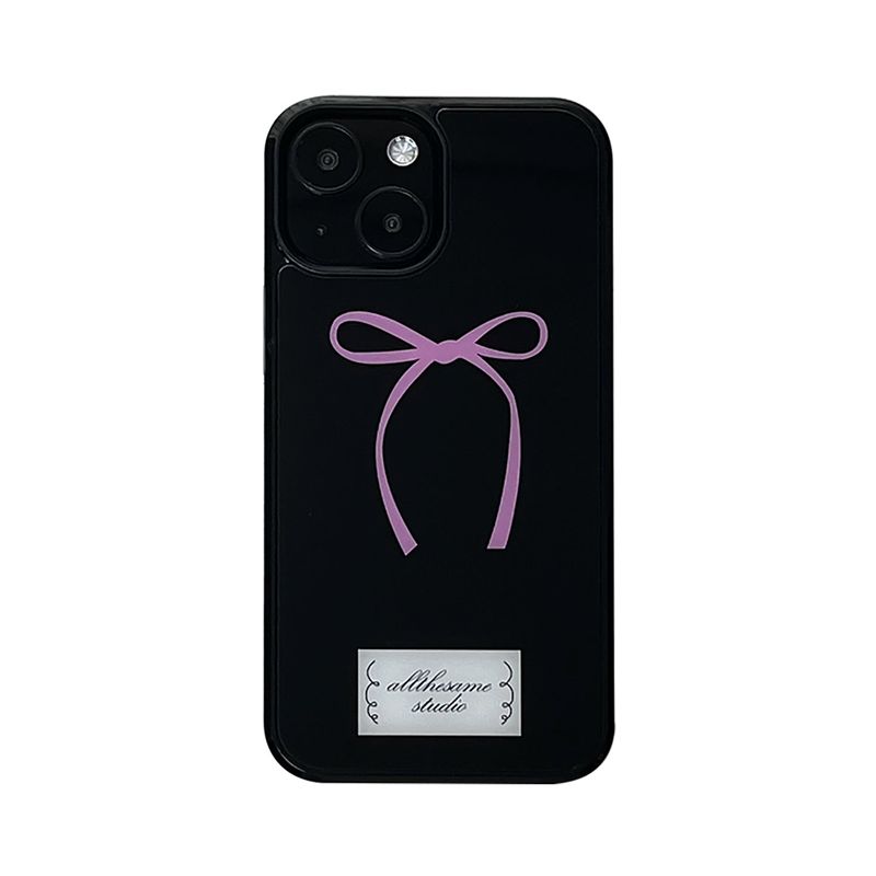 allthesamestudio(オールザセイムスタジオ)の「ribbon glossy glass bumper case (black)(Smartphone Accessories)」