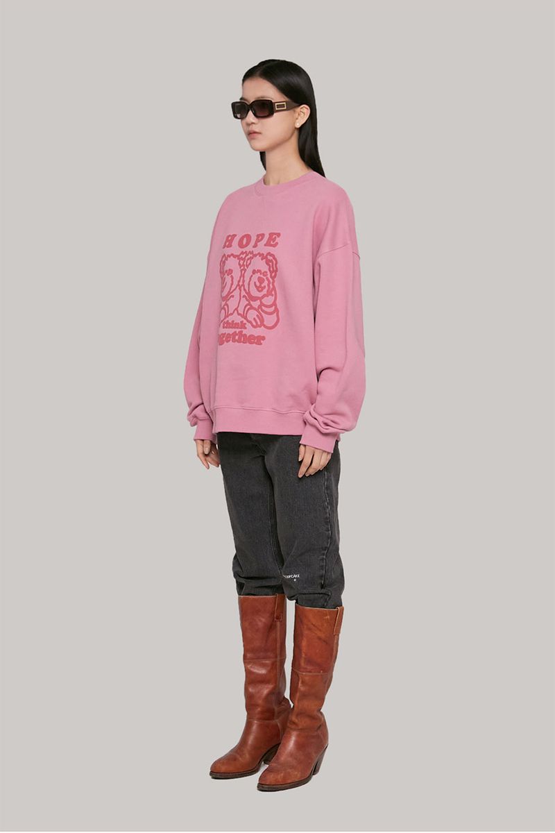 HTT Crewneck_Metal Pink