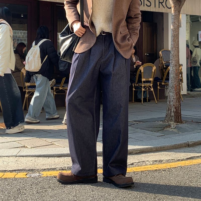 lemenne(ルメンヌ)の「LMN Deep Herringbone Green Paper Wide Denim Pants (3 colors)(Pants)」