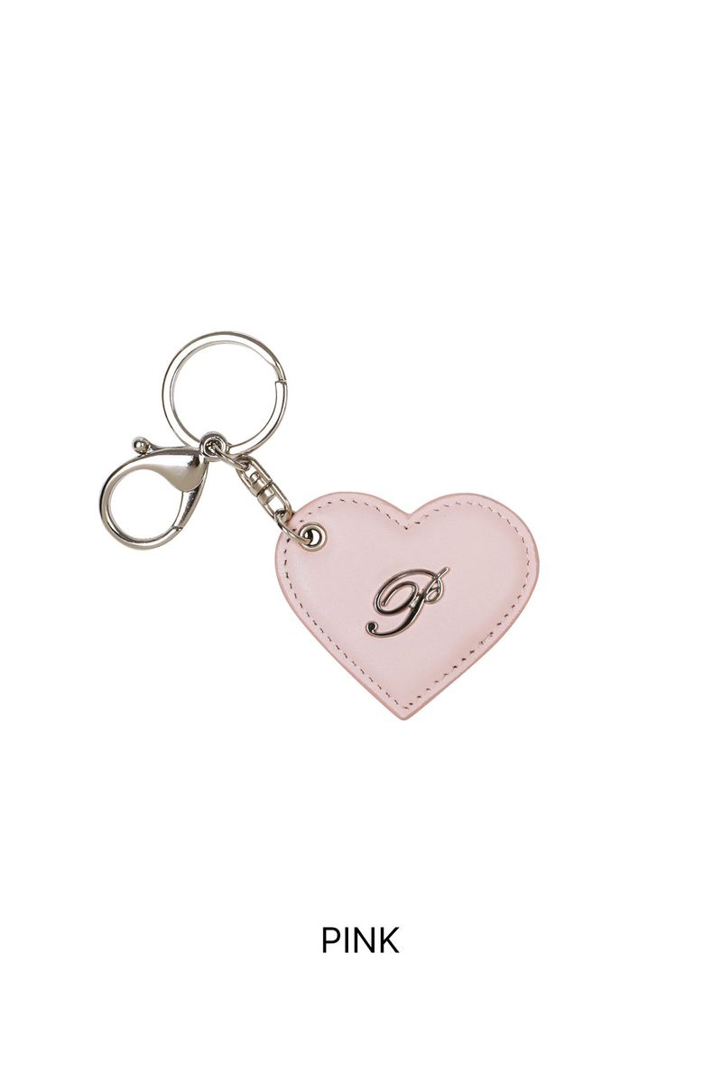 P LOGO HEART KEYRING