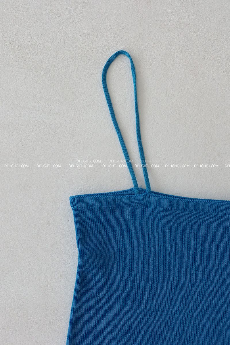 Knit bustier tube top strap sleeveless