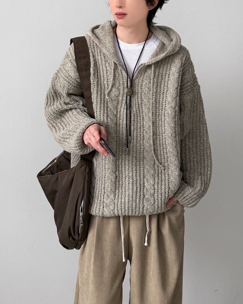 Pania Zip-Up Hood Knit