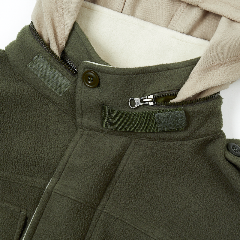 FLEECE MILLITARY HOODIE JACKET
