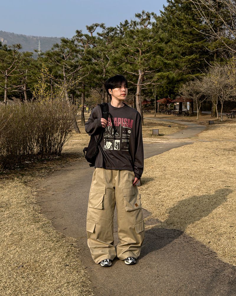 Utility Patch Wide Cargo Pants