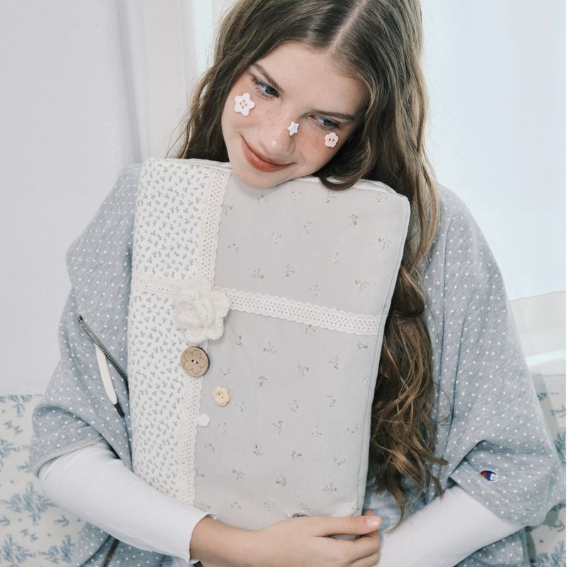 Blomming notebook pouch_mint cream
