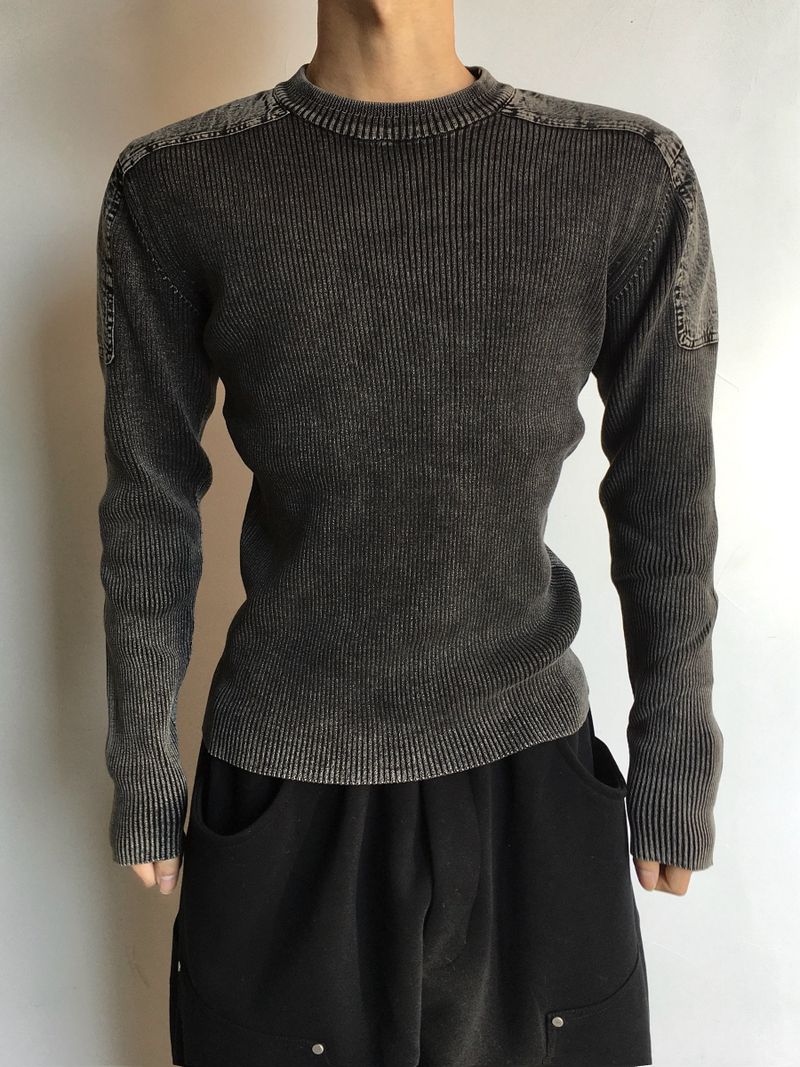 Finer Shoulder Panel Washed Long Sleeve 2C