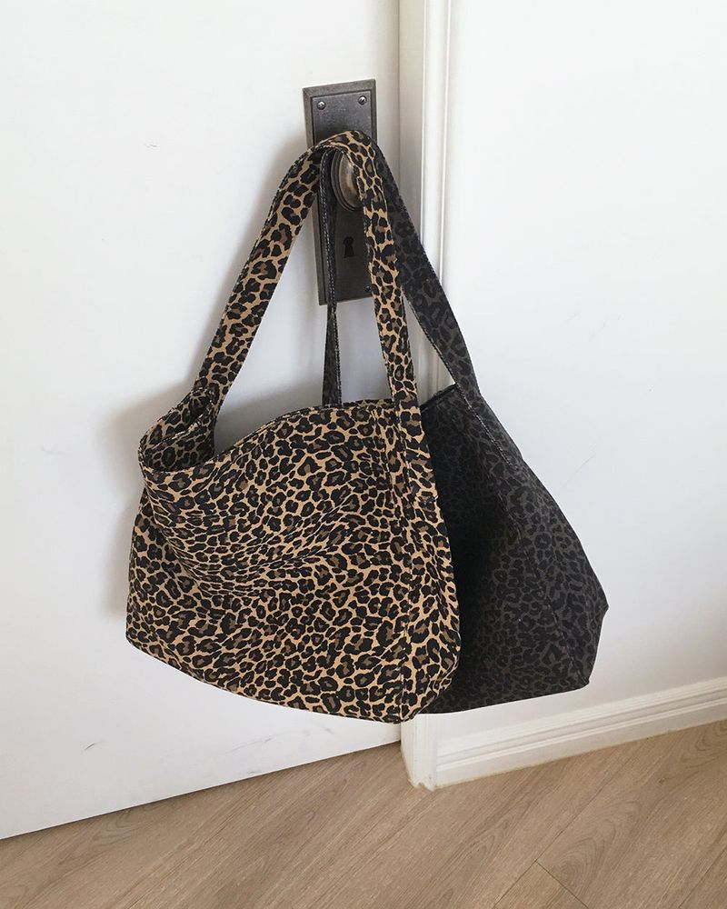Kiril Leopard Print Hobo Shoulder Bag