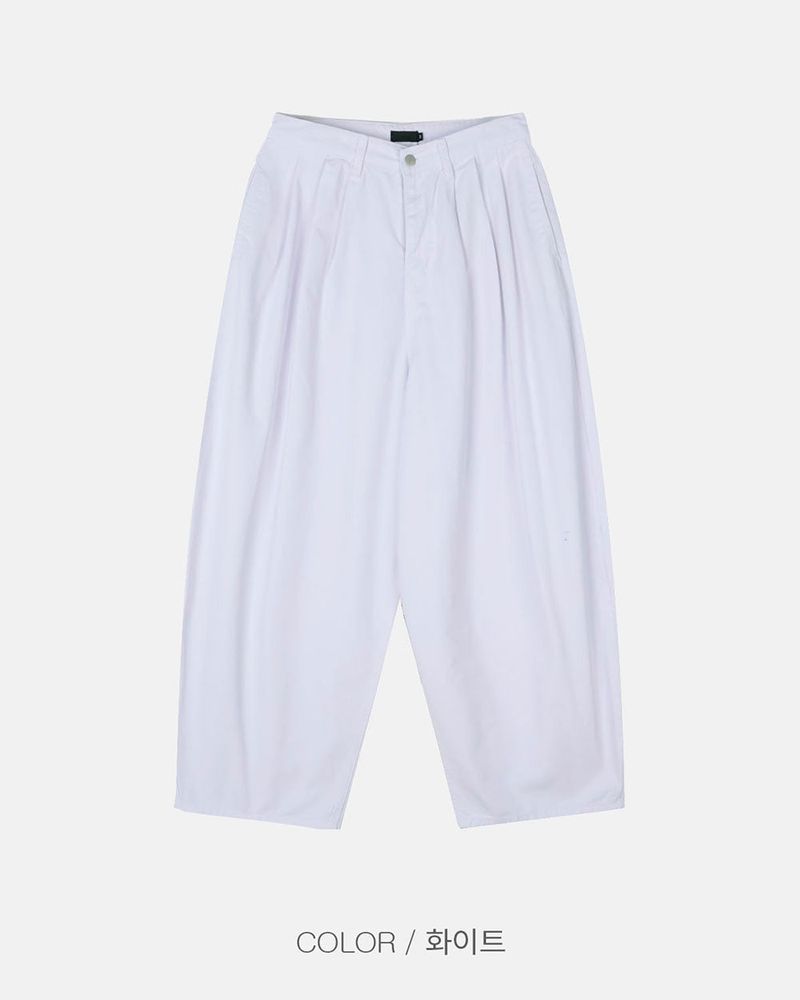 Raon Three Tuck Balloon Cotton Pants