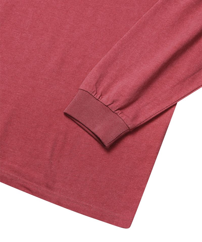 BLUR HEART LONG SLEEVE_VINTAGE RED