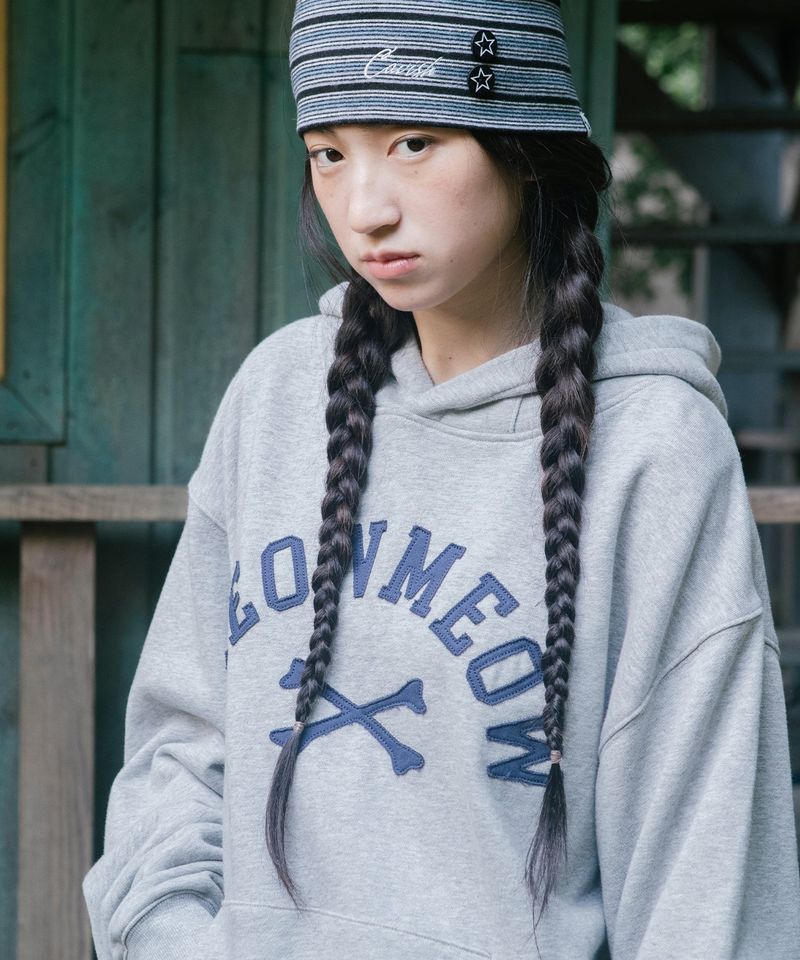 cavish（カビシ）の「MEOW MEOW CAT EAR HOODIE GREY(CV2GFFM401A)（Tops）」