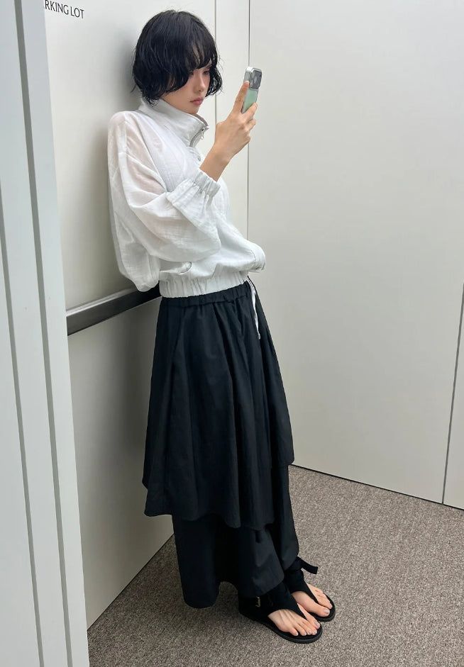 SHEER HIGH-NECK JUMPER
