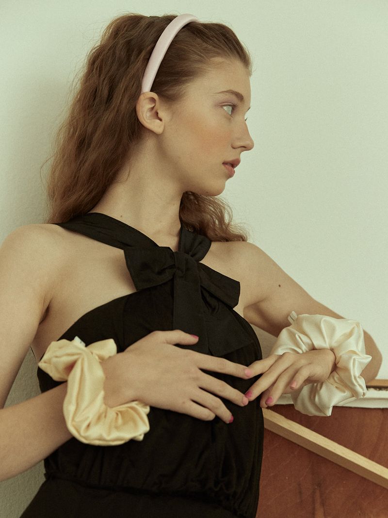 Light Pink Satin Headband