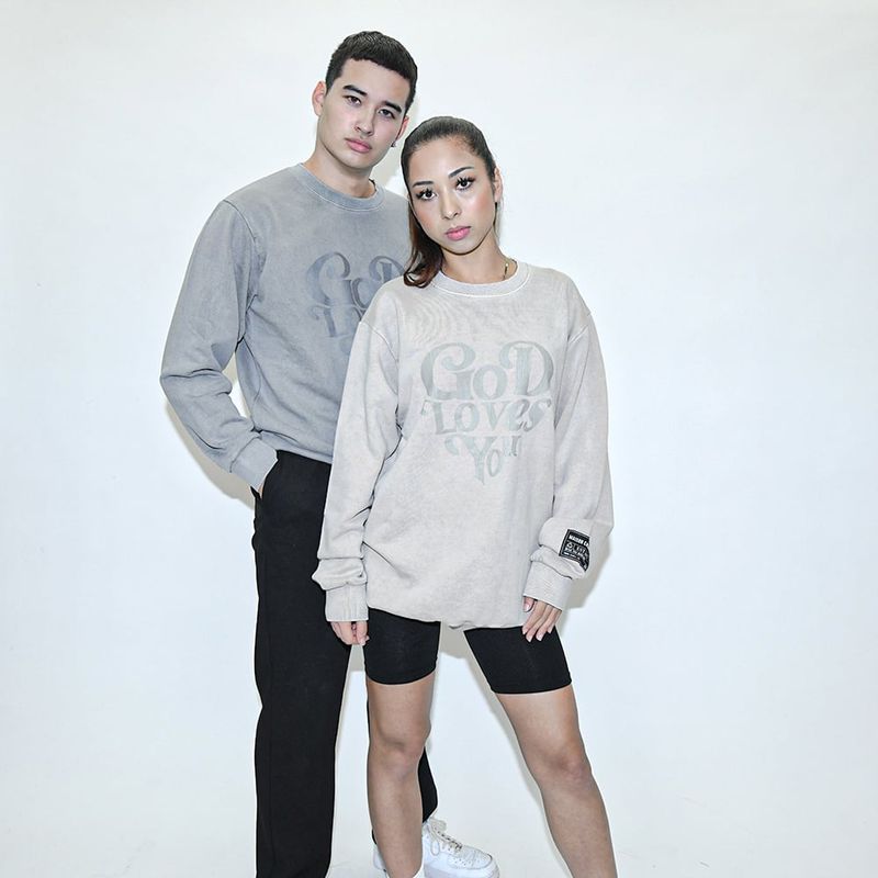 God Loves You Vintage grunge Sweat
