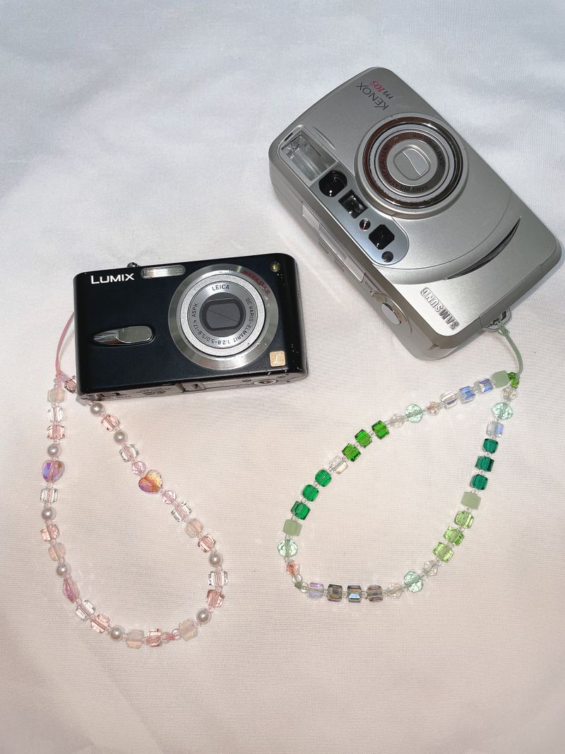 NATURE Green Crystal Phone Strap