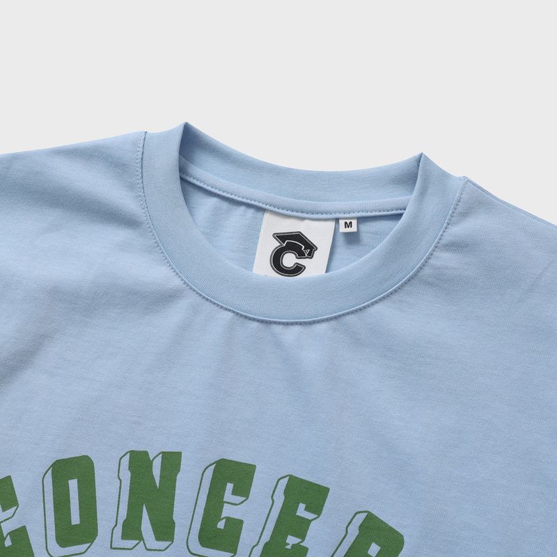 Green Classic Big Logo Crew Neck Sky Blue Short Sleeve T-shirt [Unisex]