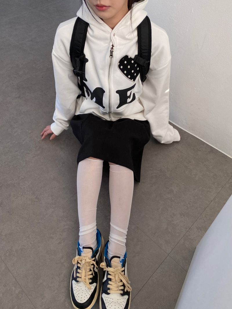 Love me!♥ hood zip-up (2color)