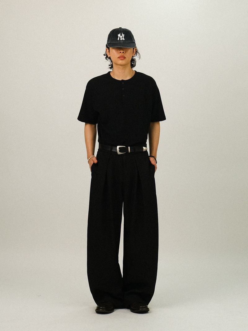 MEN Pin-tuck Banding Balloon Slacks
