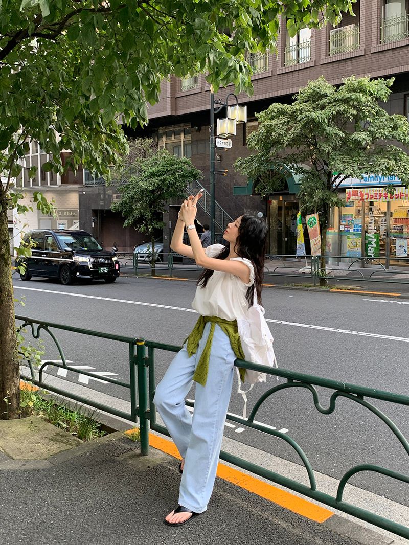[MADE] Weare Ribbon Puff Blouse