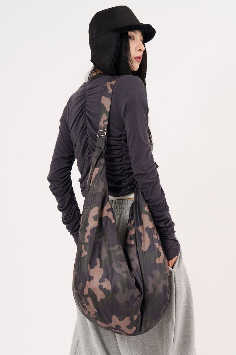 Clover shirring crop cardigan