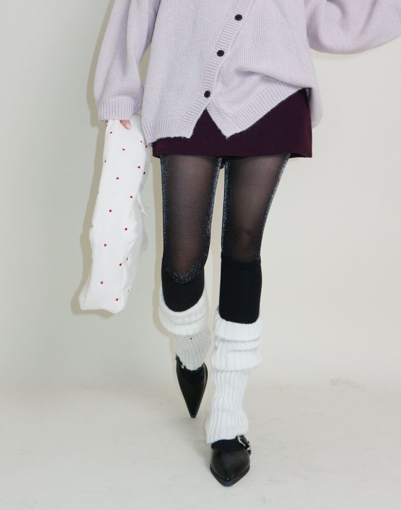 Plum Shorts Layered Mini Skirt (Wool Material)