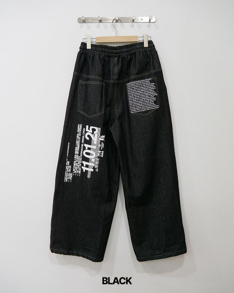 Leon Lettering Denim Pants
