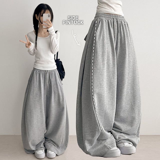 Flap Pocket Pants Cotton Wide Pants (3 colors)