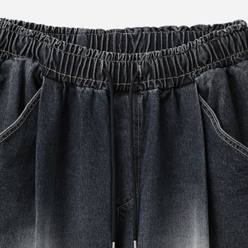Dot Brush Denim Pants