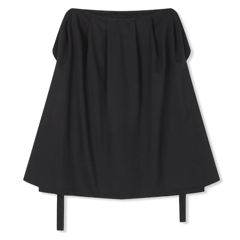 wrap skirt + pleats pants