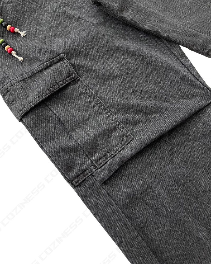 CL Ditto beads Washing cargo pants (3 colors)