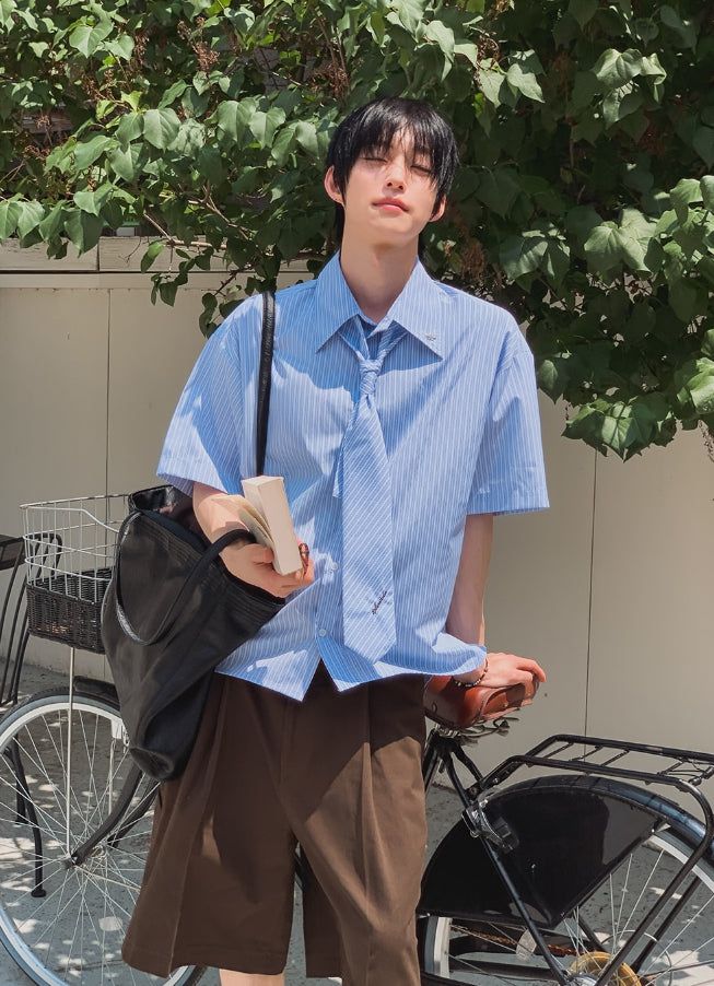 2PLAN（ツープラン）の「26SS★ [PLAN MADE/MADE] Infold ST Tie Short Sleeve Shirt（Tops）」