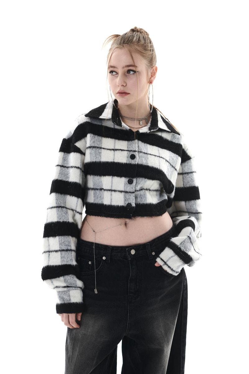 MOHAIR CHECK SHIRT