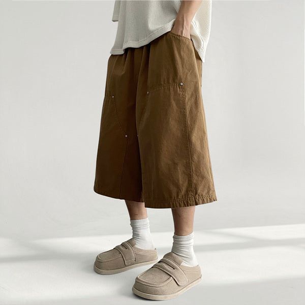 SPY Banding Double-Knee Riveted Bermuda Pants (4 colors)
