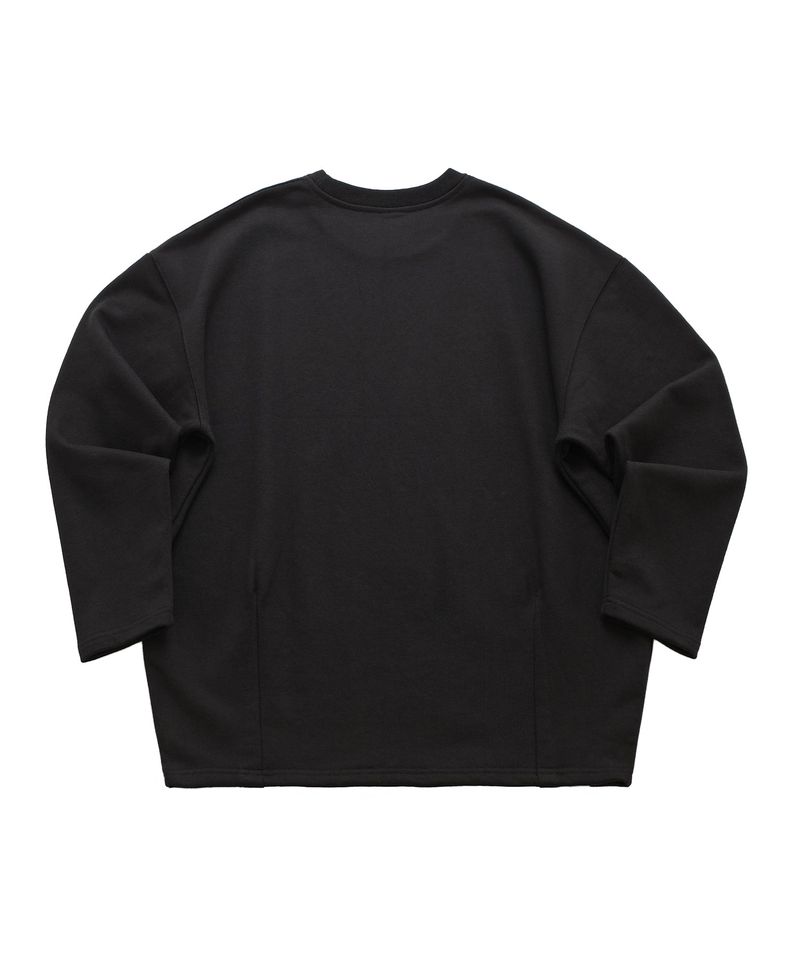 HEAVY-TERRY BALLOON SWEAT BOX TEE (Black)