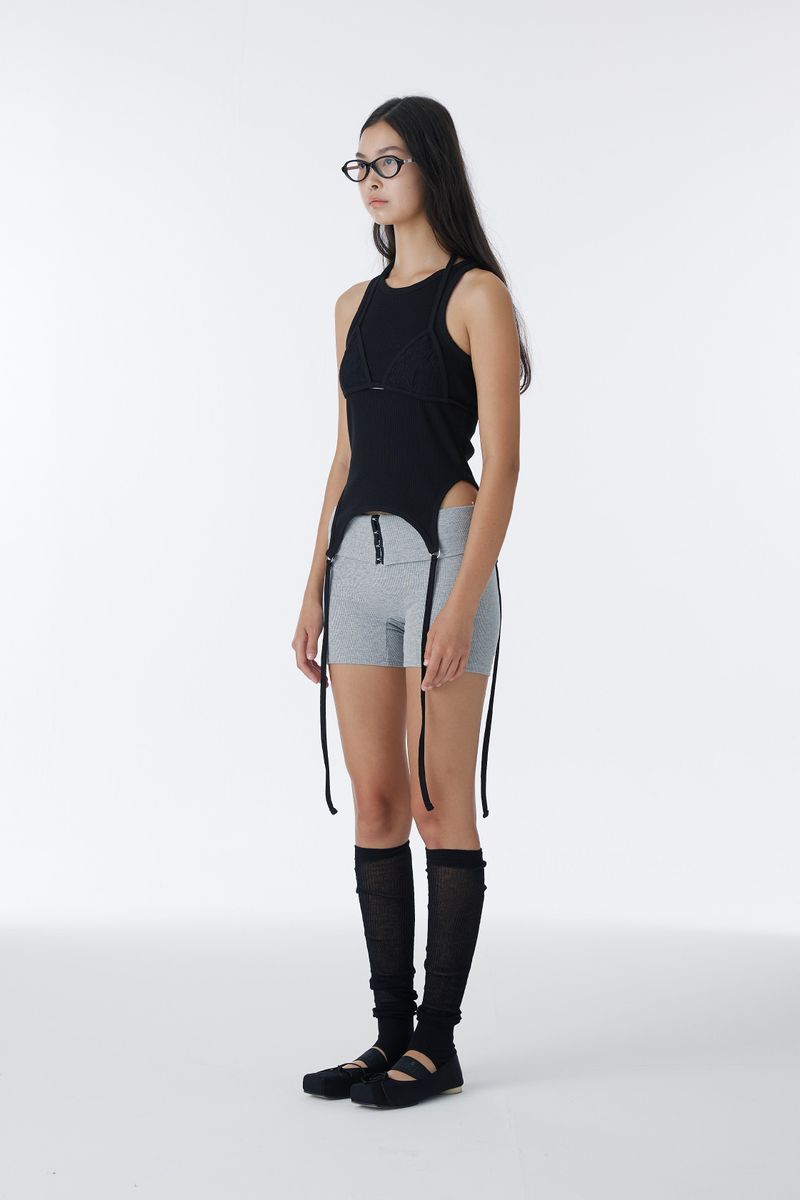 CORSET SHORT LEGGINGS (GRAY)