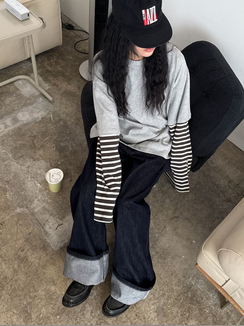 boxy fit layered T
