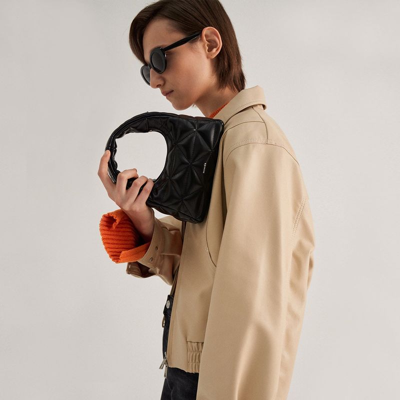 MUNIER（ミュニエ）の「QUILTED MINI TOTE BAG_BLACK（Bags）」