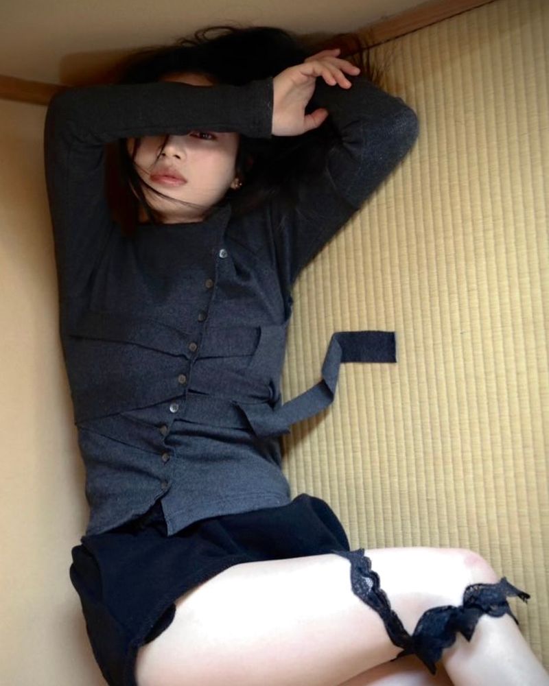  LACE SHORTS PANTS BLACK