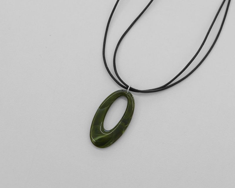 Minmin Vintage Oval Donut Two-Strap Necklace